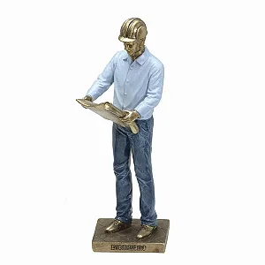 Estatueta Engenheiro - Resina 9,5x9x26cm