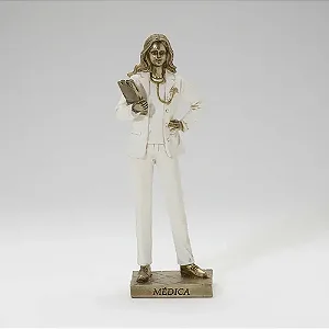 Estatueta Médica Resina - 8x5,5x23,5cm