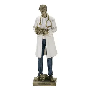 Estatueta Veterinário em Resina - 8x6,5x25,5cm