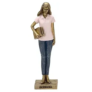 Estatueta Professora em Resina - 7x5,5x24cm