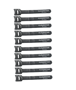 Abraçadeiras Loudstar Acoustics de Velcro para Cabos  – 14x1,5 cm - KIT 10 Un