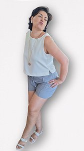 Regata Básica tecio Alfaiataria - Plus Size - elegância e conforto para o dia a dia