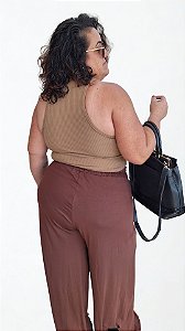 Regata Canelada Plus Size - Versátil ideal para compor looks estilosos e confortáveis!