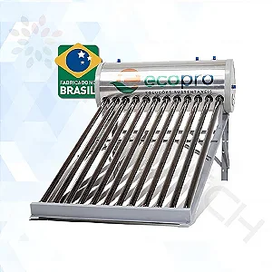 Aquecedor Solar Acoplado -  PLATINUM 12 TUBOS 180 litros INOX 316 ECOPRO