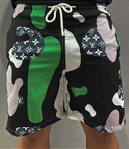Shorts de Praia Louis Vuitton Estampado
