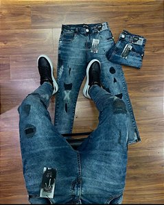 Calça Jogador Estilo Descolado com Detalhes Destroyed