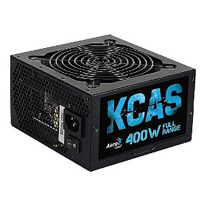 FONTE ATX 400W  FULL RANGE  AEROCOOL KCAS 80 PLUS WHITE PCF ATIVO