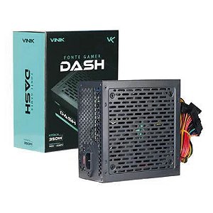 FONTE ATX DASH 350W  PRETO VINIK