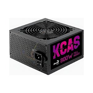 FONTE ATX FULL RANGE 800W AEROCOOL KCAS 80 PLUS BRONZE PFC ATIVO
