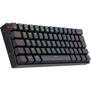 TECLADO MECANICO GAMER REDRAGON DRACONIC PRO RGB PTO SWITCH MARROM SEM FIO BLUETOOTH, WIRELESS, PRETO K530RGBPRO