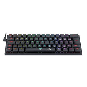 TECLADO MECANICO REDRAGON RGB ANIVIA PRETO SWITCH MARROM K614 BROWN