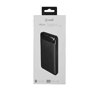 SPEED 20W POWER BANK 10000MAH COM USB C PRETO IWILL 2040