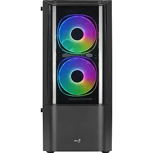 GABINETE GAMER AEROCOOL QUANTUM V2 PRETO C/ 3 FANS