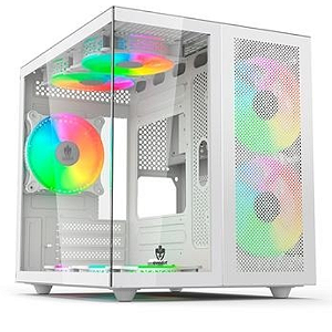GABINETE GAMER EVOLUT MIZU VIDRO TEMPERADO  BRANCO EG-820 - TIPO AQUARIO