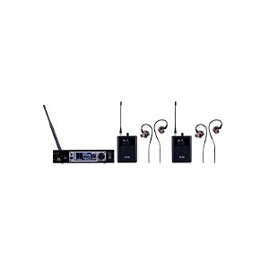 MONITOR E TRANSMISSOR SEM FIO DYLAN DSM-600 DE FONE PARA RETORNO DE PALCO UHF DUPLO