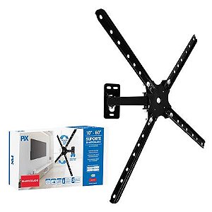 SUPORTE TV BI-ARTICULADO 10" A  60" PRETO  PIX - PX10  079-0014