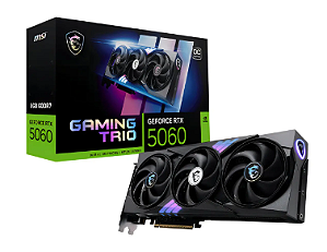 PLACA DE VIDEO MSI RTX 5060 GAMING TRIO OC NVIDIA GEFORCE 8GB GDDR7 128 BITS