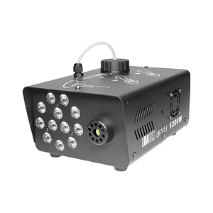 MAQUINA DE FUMAÇA 1200W 127V COM CONTROLE SEM FIO LED RGB LUATEK