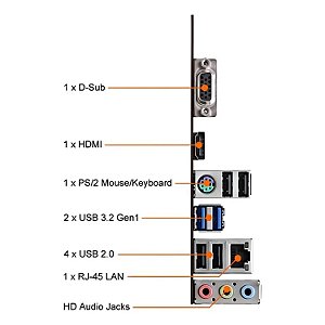 PLACA MÃE ASROCK H610M HVS 2xDDR4 HDMI VGA USB 3.2