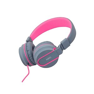 FONE DE OUVIDO HEADSET NEON P3 OEX HS106 CINZA/ROSA