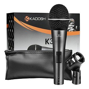 MICROFONE COM FIO KADOSH K3 DE MÃO 1 BASTÃO