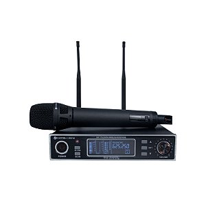 MICROFONE SEM FIO KADOSH K901M 1 BASTÃO DE MÃO UHF