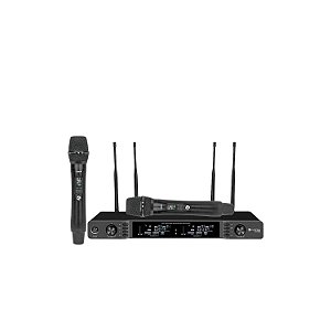MICROFONE SEM FIO KADOSH K622M BASTÃO DUPLO UHF