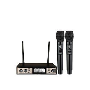 MICROFONE SEM FIO KADOSH K402M BASTÃO DUPLO UHF