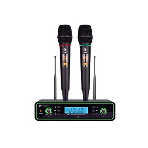 MICROFONE SEM FIO KADOSH K422M-REC 2 BASTÕES DE MÃO UHF RECARREGAVEL