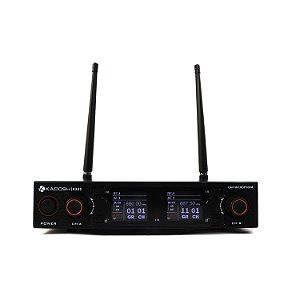 MICROFONE SEM FIO KADOSH K502M BASTÃO DUPLO UHF BRANCO