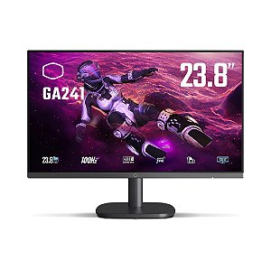 MONITOR GAMER 23.8" COOLER MASTER GA241 VA FHD  HDMI VGA MS 100HZ  VESA