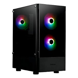 GABINETE GAMER GAMDIAS TALOS E3 CG ATX COM 3 FANS ARGB PRETO