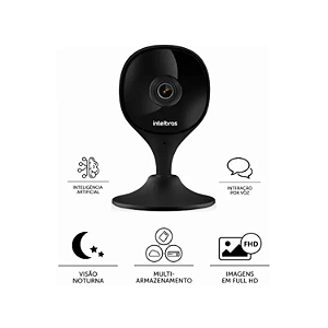 CAMERA IP INTELBRAS MIBO IMX C PRETA WIFI FULL HD COM AUDIO E VISAO NOTURNA