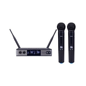 MICROFONE SEM FIO DYLAN UDX-02 MULTI UHF COM 2 BASTÕES DE MÃO