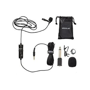 MICROFONE CONDENSADOR LAPELA KNUP KP-920  PARA CELULAR  6 METROS CABO PLUG P3