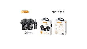 MICROFONE DE LAPELA  SEM FIO TIPO C / IPHONE  COM REDUÇÃO DE RUÍDO BYZ F11-3N1-2