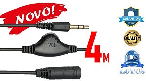 CABO EXTENSOR P2 COM CONTROLE VOLUME 4M