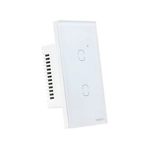 INTERRUPTOR WIFI TOUCH SMART  2 TECLAS EWS 1002 INTELBRAS PRETO/BRANCO