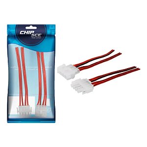 CABO CHICOTE 4 VIAS 1MM MACHO/FEMEA 27CM CHIP SCE 018-0004