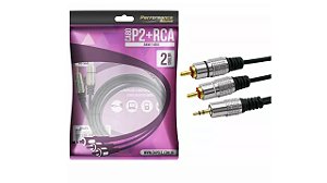 CABO DE AUDIO P2 X RCA 2 METROS SOUND PERFORMANCE CHIP SCE 018-0702