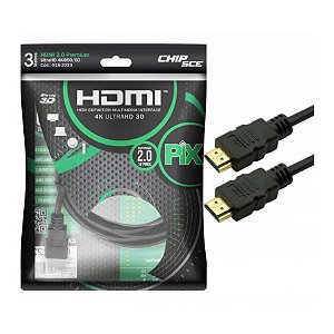 CABO HDMI 3M 2.0 4K ULTRA HD PIX  CHIP SCE  018-2223