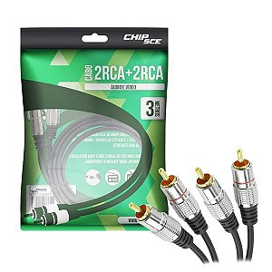 CABO RCA 3M  PLUG METAL CHIP SCE 018-0741
