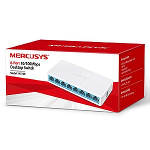 HUB SWITCH 8 PORTAS MERCUSYS 10/100 MS108
