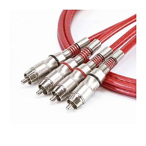 CABO SANTO ANGELO RCA 2 VIAS BLINDADO VERMELHO 3 M