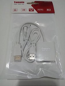 CONVERSOR HDMI M X VGA F COM AUDIO + ALIMENTAÇAO USB TOMATE MTV-603