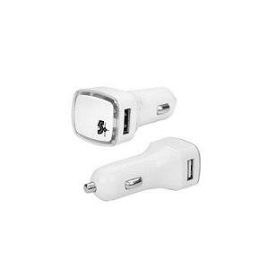 FONTE USB AUTOMOTIVO 12V 2.1A BRANCO CHIP SCE 044-0006