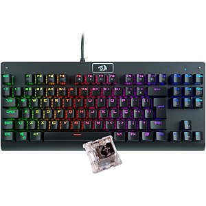 TECLADO MECÂNICO GAMER REDRAGON DARK AVENGER K568-2 RGB SWITCH BROWN