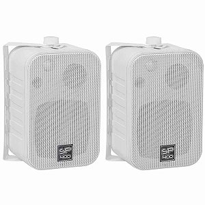 PAR DE CAIXA DE SOM AMBIENTE LL AUDIO 60W BRANCA 3 VIAS COM SUPORTE DE FIXAÇÃO SP400 DONNER
