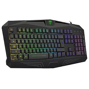 TECLADO USB GAMER T-DAGGER TANKER TGK106 LED RGB RAINBOW