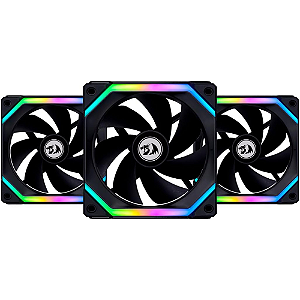 KIT FAN C/ 3 LIAN LI REDRAGON SPEC 120MM UF-SL120-3B SI ARGB